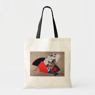 Japanese Five Fans, Hokusai, Ukiyoe Tote Bag