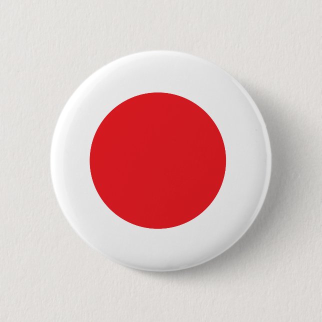 Japanese flag 6 cm round badge (Front)