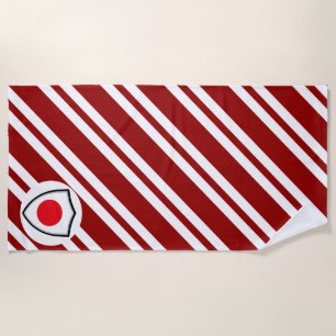 Japanese flag beach towel