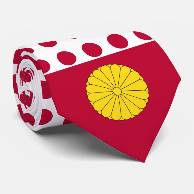 Japanese Flag & Imperial Seal, Flag of Japan Tie (Rolled)