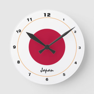 Japanese Flag & Japan trendy fashion /design clock