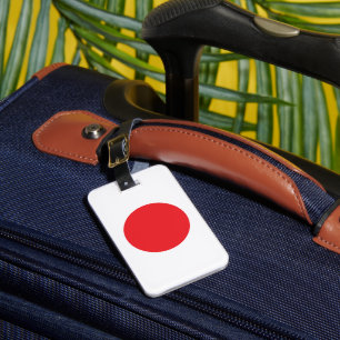 Japanese flag luggage tag
