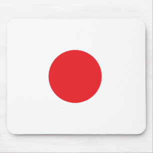 Japanese flag mouse mat