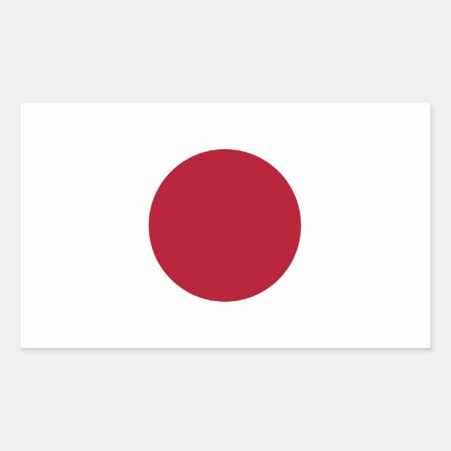 Japanese Flag Rectangular Sticker (Front)
