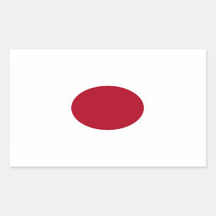 Japanese Flag Rectangular Sticker