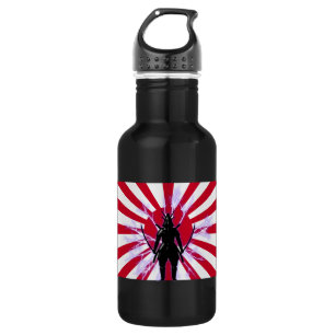 Japanese Flag & Rising Sun Samurai Warrior 532 Ml Water Bottle