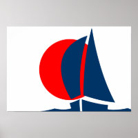 Japanese Flag Sailing Yacht Japan Nautical