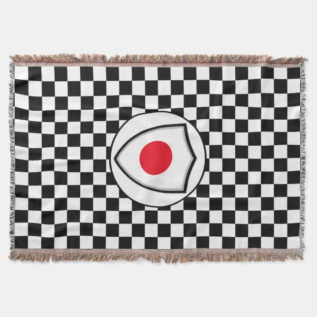 Japanese flag throw blanket (Front)