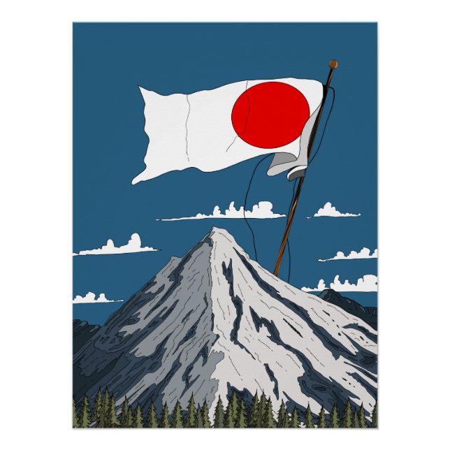 Japanese Flag Travel poster (Front)