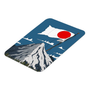 Japanese Flag Travel poster Magnet