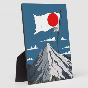 Japanese Flag Travel poster Plaque