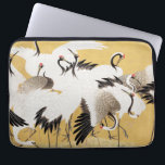 Japanese Flock Cranes Vintage Bird Rich Classic Laptop Sleeve<br><div class="desc">This image is based on the Japanese flock of cranes (18th century) vintage painting by Ishida Yutei. Original public domain image from the Minneapolis Institute of Art.</div>