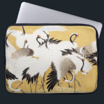 Japanese Flock Cranes Vintage Bird Rich Classic Laptop Sleeve<br><div class="desc">This image is based on the Japanese flock of cranes (18th century) vintage painting by Ishida Yutei. Original public domain image from the Minneapolis Institute of Art.</div>