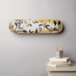Japanese Flock Cranes Vintage Bird Rich Classic Skateboard<br><div class="desc">This image is based on the Japanese flock of cranes (18th century) vintage painting by Ishida Yutei. Original public domain image from the Minneapolis Institute of Art.</div>