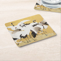 Japanese Flock Cranes Vintage Bird Rich Classic