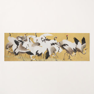 Japanese Flock Cranes Vintage Bird Rich Classic Yoga Mat