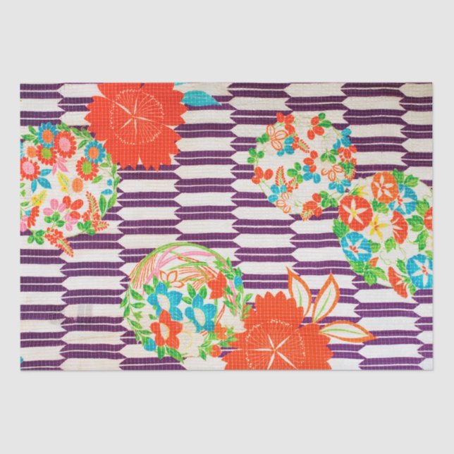 Japanese Floral Pattern Tissue Paper (Front)