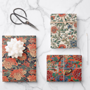 Japanese Floral Series Wrapping Paper Sheet