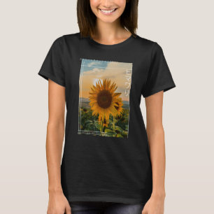 Japanese Floral Sunflower Streetwear Aesthetic T-Shirt