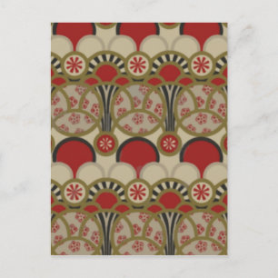 Japanese Floral Vintage Wallpaper Postcard
