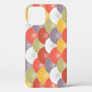 Japanese Floral Wave: Colourful Vintage iPhone 12 Case