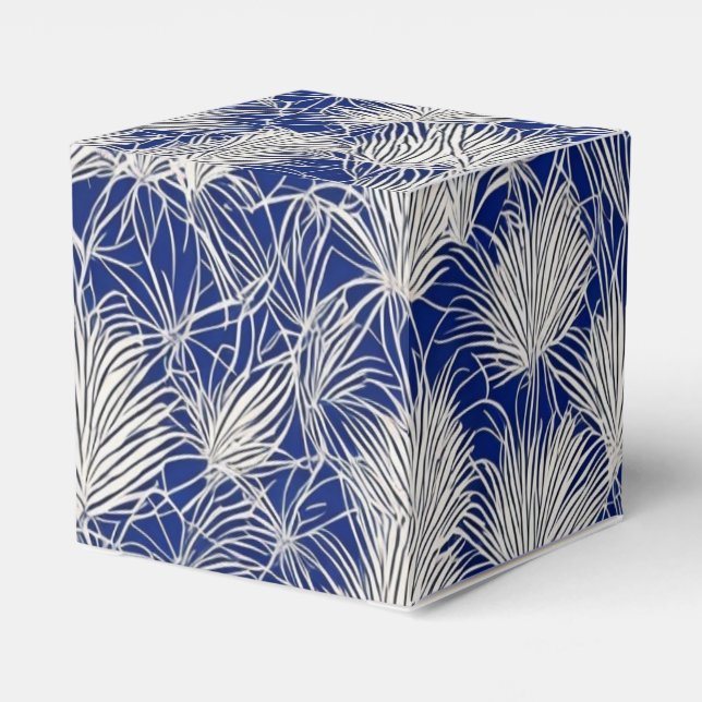 Japanese flower and grass pattern favour box (Back Side)