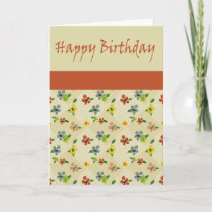 Japanese Flower Birthday Card