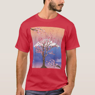 Japanese Flower Pink Sakura Tree Mountain Cherry B T-Shirt