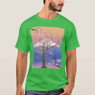 Japanese Flower Pink Sakura Tree Mountain Cherry B T-Shirt