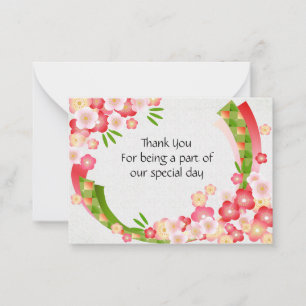 Japanese Flower Thank You Cards