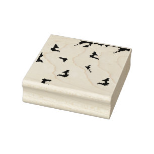 Japanese flowers rubber stamp
