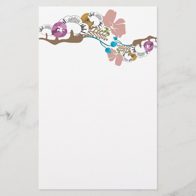 Japanese flowers Stationery (Front)