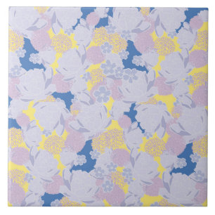 Japanese flowers tile