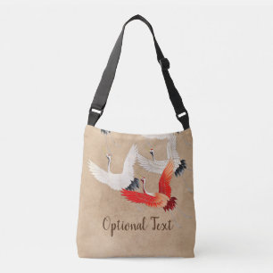 Japanese Flying Cranes Crossbody Bag