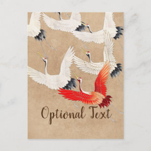 Japanese Flying Cranes Postcard