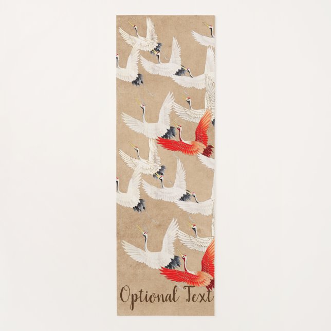 Japanese Flying Cranes Yoga Mat (Front)