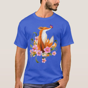 Japanese Fo Cherry Blossom Flower Watercolored Sak T-Shirt
