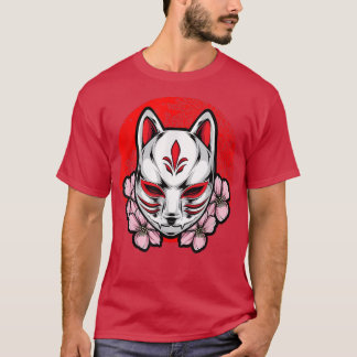Japanese Fo Mask Aesthetic Kitsune Inari Anime Oni T-Shirt