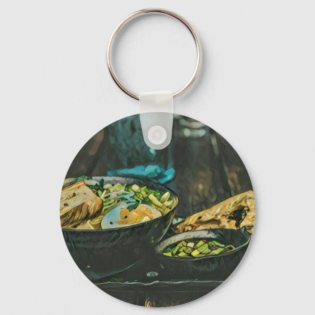 Japanese Food Art Key Ring (Front)