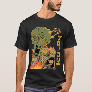 Japanese Food Broccoli Attack Kaiju Anime T-Shirt