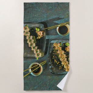 Japanese Food Lovers Gift Beach Towel