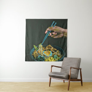 Japanese Food Lovers Tapestry