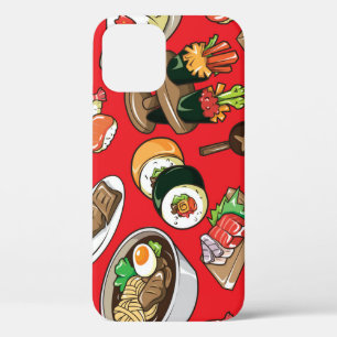 Japanese Food: Seamless Cultural Pattern iPhone 12 Case