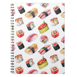 Japanese food sushi and nigiri notebook