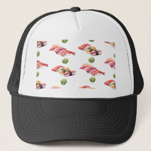 Japanese food sushi and nigiri trucker hat