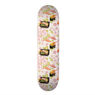 Japanese Food: Sushi Pattern 2 Skateboard