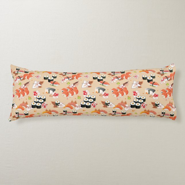 Japanese Food: Sushi Pattern 3 Body Cushion (Front)