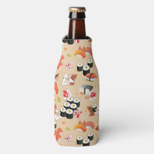 Japanese Food: Sushi Pattern 3 Bottle Cooler