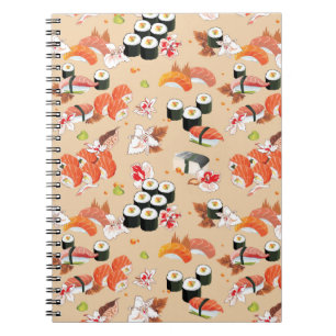 Japanese Food: Sushi Pattern 3 Notebook