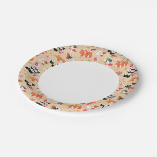 Japanese Food: Sushi Pattern 3 Paper Plate